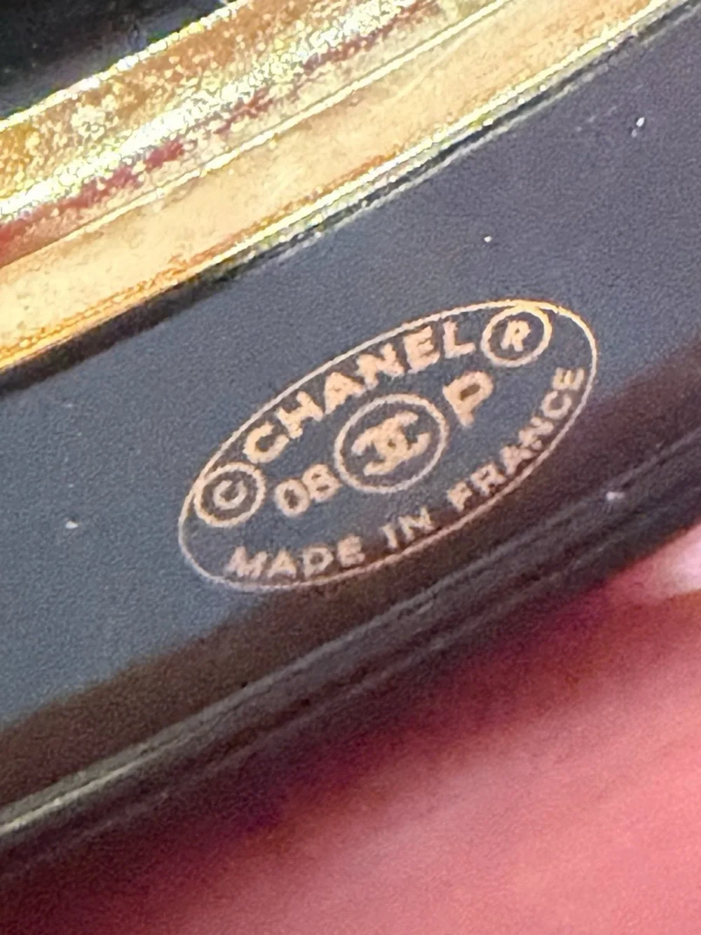 CHANEL Black Crystal CC Logo Hair Barrette